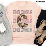 Transfer 000501 - Education Occupation Titles Stacked Word Art Leopard