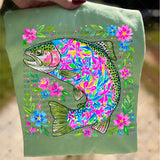 Transfer 000508 - Watercolor Floral Fish
