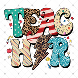 Transfer 000538 - Teacher Whimsical Leopard