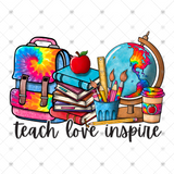 Transfer 000546 - Teach Love Inspire Tie Dye