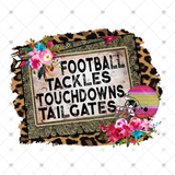 Transfer 000555 - Football Tackles Touchdown Tailgates Leopard