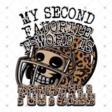 Transfer 000558 - My Second Favorite Word is Football Skull