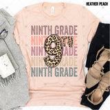 Transfer 000564 - Stacked Word Art Leopard Grade Set