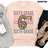 Transfer 000564 - Stacked Word Art Leopard Grade Set