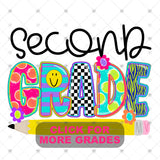 Transfer 000568 - Colorful Smile and Pencil Girl Grade Set