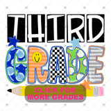 Transfer 000569 - Colorful Smile and Pencil Boy Grade Set