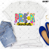 Transfer 000570 - Colorful Smile and Pencil Girl Teacher Grade Set