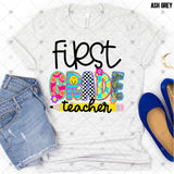 Transfer 000570 - Colorful Smile and Pencil Girl Teacher Grade Set