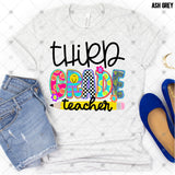 Transfer 000570 - Colorful Smile and Pencil Girl Teacher Grade Set