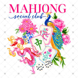 Transfer 000593 - Mahjong Social Club Watercolor Dragons