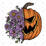 Transfer 000625 - Floral Jack-o-Lantern