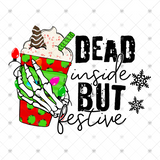 Transfer 000669 - Dead Inside But Festive Polka Dot Skull