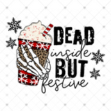 Transfer 000670 - Dead Inside But Festive Skull Leopard
