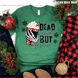 Transfer 000671 - Dead Inside But Festive Skull Black