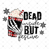 Transfer 000671 - Dead Inside But Festive Skull Black
