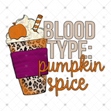 Transfer 000681 -  Blood Type: Pumpkin Spice