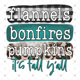 Transfer 000682 -  Flannels Bonfires Pumpkins It's Fall Y'all
