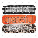 Transfer 000683 -  Thankful Grateful Blessed Black Plaid Leopard