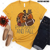 Transfer 000684 -  Football and Fall Pumpkin Leopard