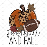 Transfer 000684 -  Football and Fall Pumpkin Leopard