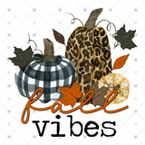 Transfer 000687 - Fall Vibes Leopard & Plaid Pumpkins