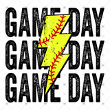 Transfer 000699 - Softball Game Day Stacked Word Art
