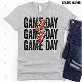 Transfer 000700 - Baseball Game Day Stacked Word Art Leopard