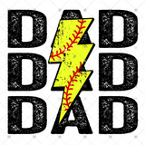 Transfer 000702 - Softball Dad Stacked Word Art