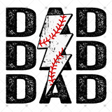 Transfer 000703 - Baseball Dad Stacked Word Art