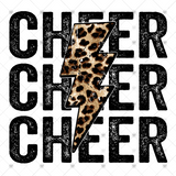 Transfer 000708 - Cheer Stacked Word Art Leopard