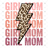 Transfer 000740 - Girls Mom Stacked Word Art Leopard