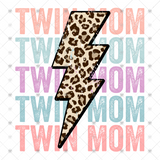 Transfer 000741 - Twin Mom Stacked Word Art Leopard