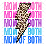Transfer 000744 - Mom of Both Stacked Word Art Leopard