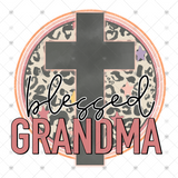 Transfer 000772 - Blessed Grandma Cross Leopard