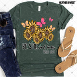 Transfer 000773 - Be Still and Know that I am God Floral
