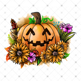 Transfer 000783 - Floral Halloween Pumpkin