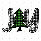 Transfer 000804 - Joy Christmas Plaid Word Art