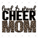 Transfer 000814 - Loud & Proud Cheer Mom Leopard