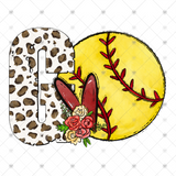 Transfer 000820 - Leopard Letter G Softball