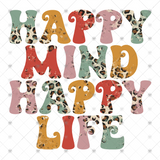 Transfer 000847 - Retro Healthy Mind Happy Mind Leopard