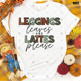 Transfer 000851 - Leggings Leaves Lattes Please Leopard
