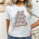 Transfer 000856 - Retro Eat Sleep Cheer Repeat