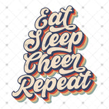 Transfer 000856 - Retro Eat Sleep Cheer Repeat