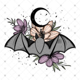 Transfer 000879 - Floral Bat Night Sky