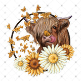 Transfer 000901 - Floral Butterflies Cow