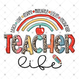 Transfer 000931 - Teacher Life Rainbow Leopard