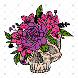 Transfer 000963 - Floral Skull