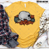 Transfer 000967 - Fall Skull Leaves and Pumpkin