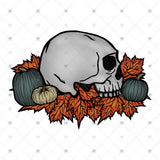 Transfer 000967 - Fall Skull Leaves and Pumpkin