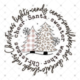 Transfer 001008 - Christmas Lights Candy Canes Snowflakes